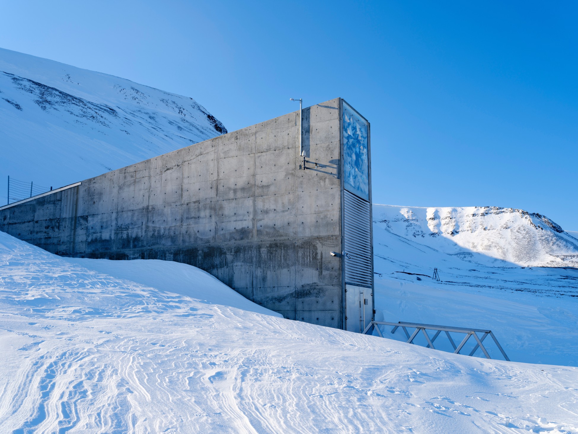 Svalbard Global Seed Vault. Longyearbyen, the capital of Svalbard. Arctic, Scandinavia, Norway.
