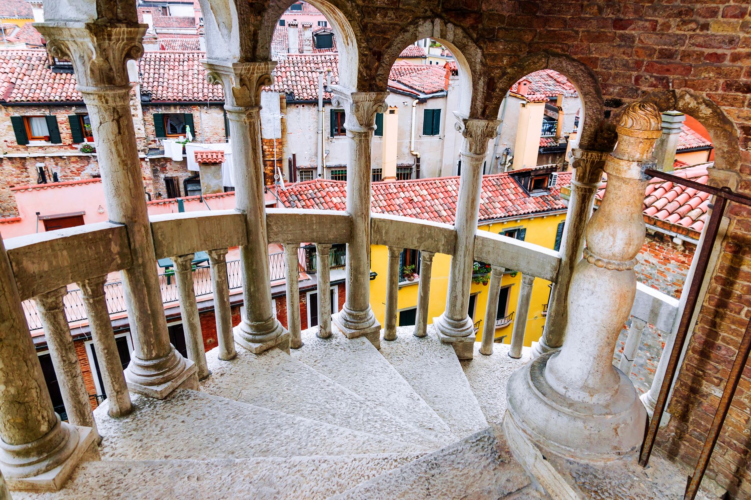 The staircase of Contarini del Bovolo in Venice
