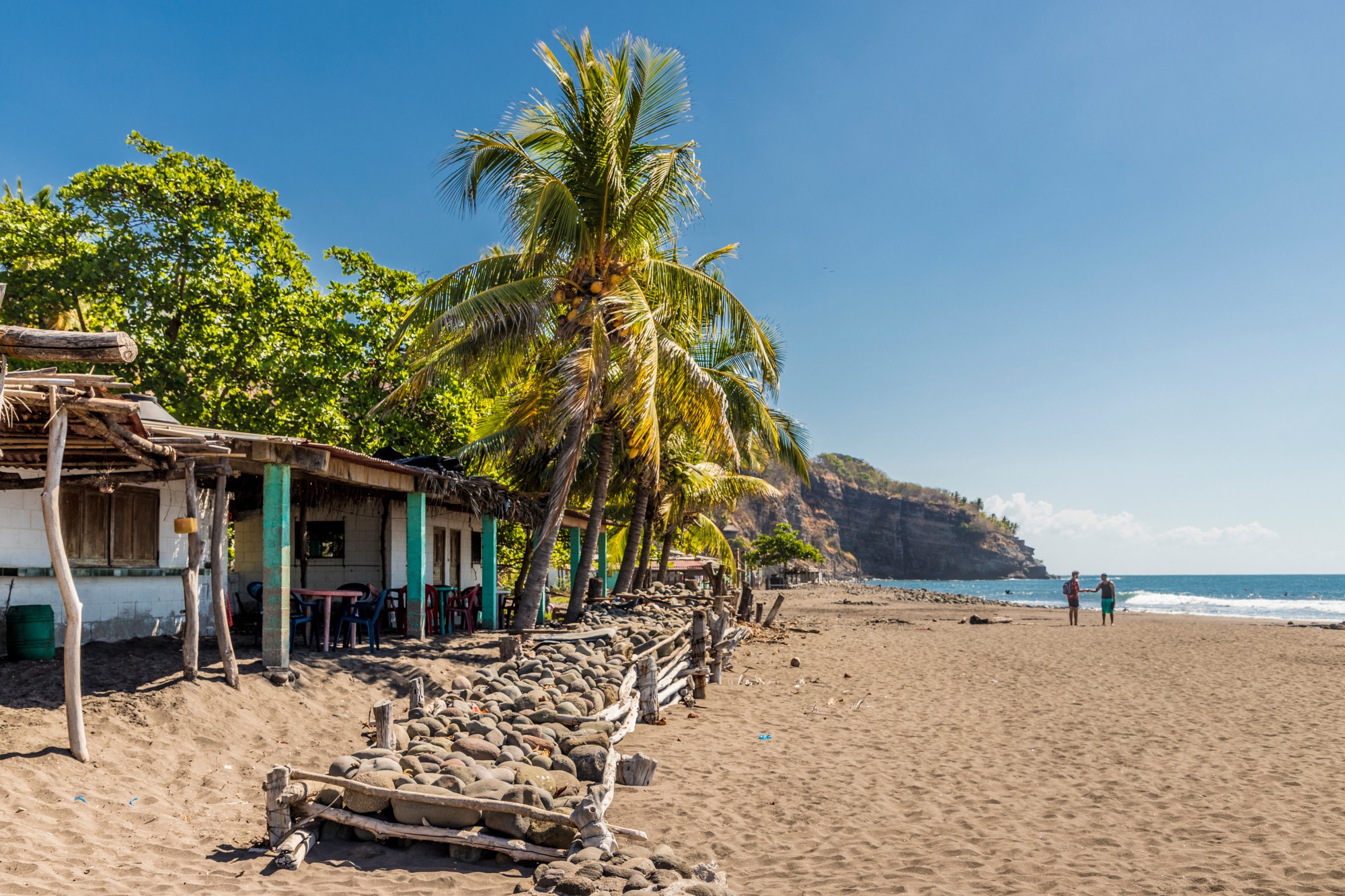 A typical view in El Zonte in El Salvador
