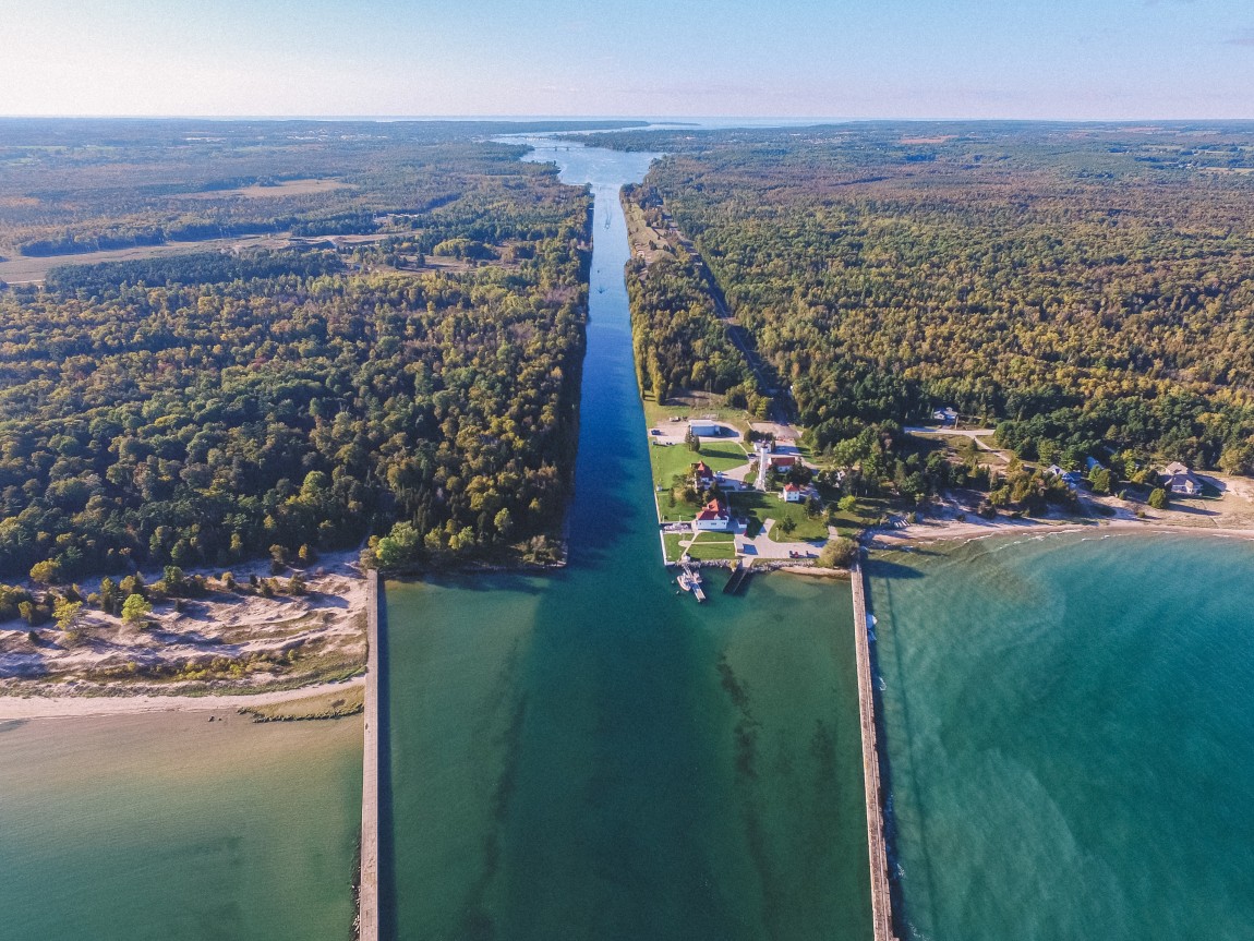 Aerial Drone Photography | Sturgeon Bay Ship Canal | Door County
