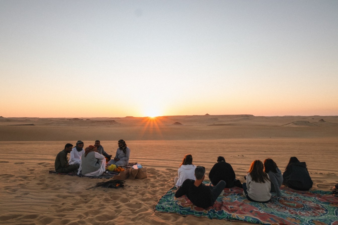 Sunset views from the desert in Siwa Oasis, Egypt. 
