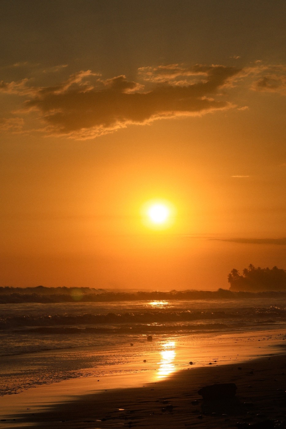 Sunsets from San Blas Beach in El Tunco. 
