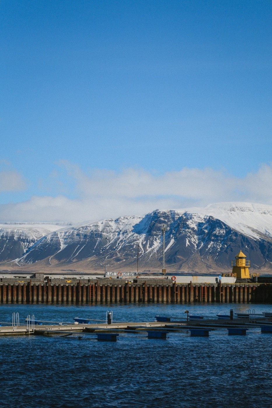 Views from the waterfront edge in Reykyavick.