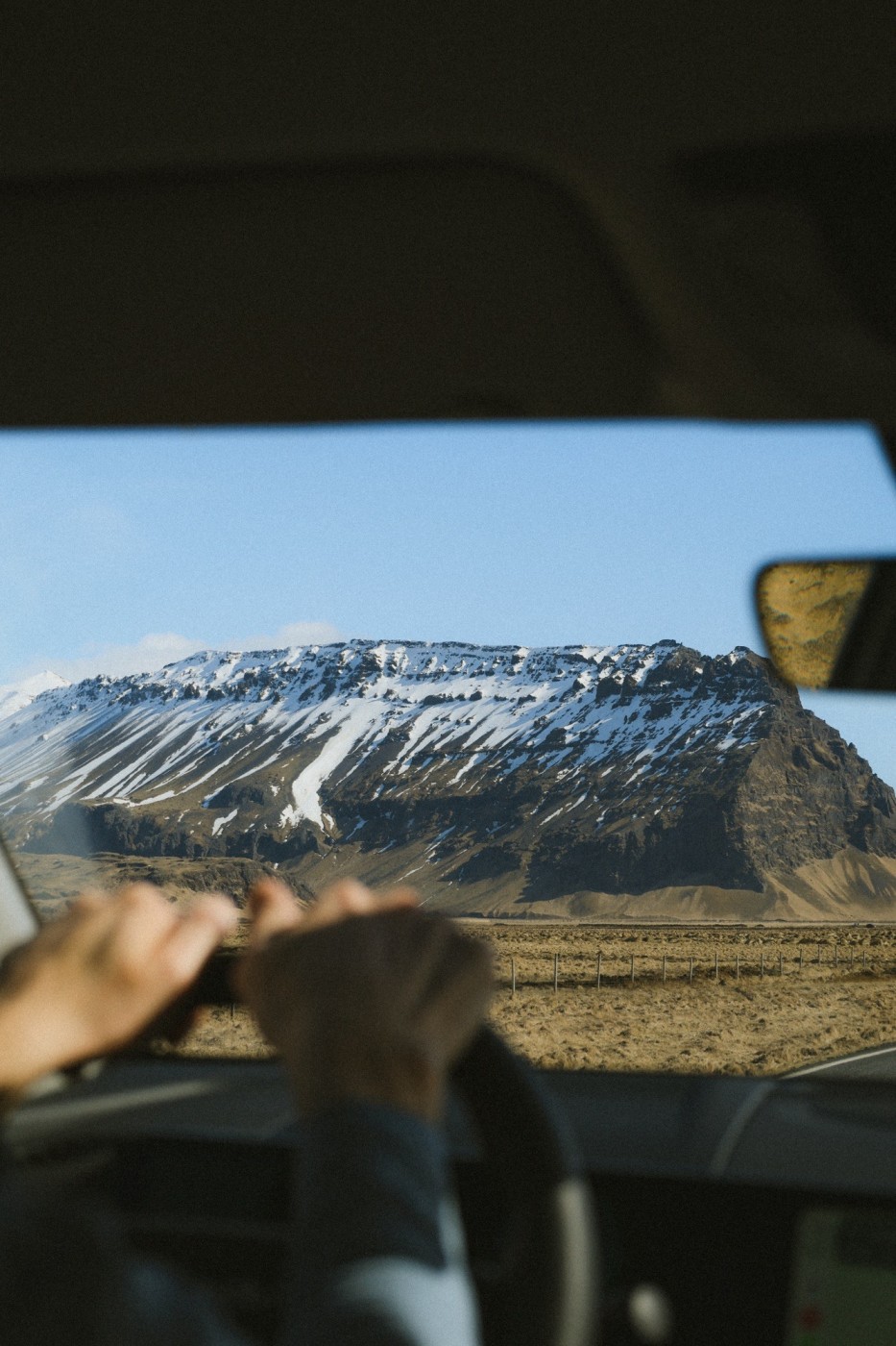 Views out the car driving from Reykjavik towards Vik. 
