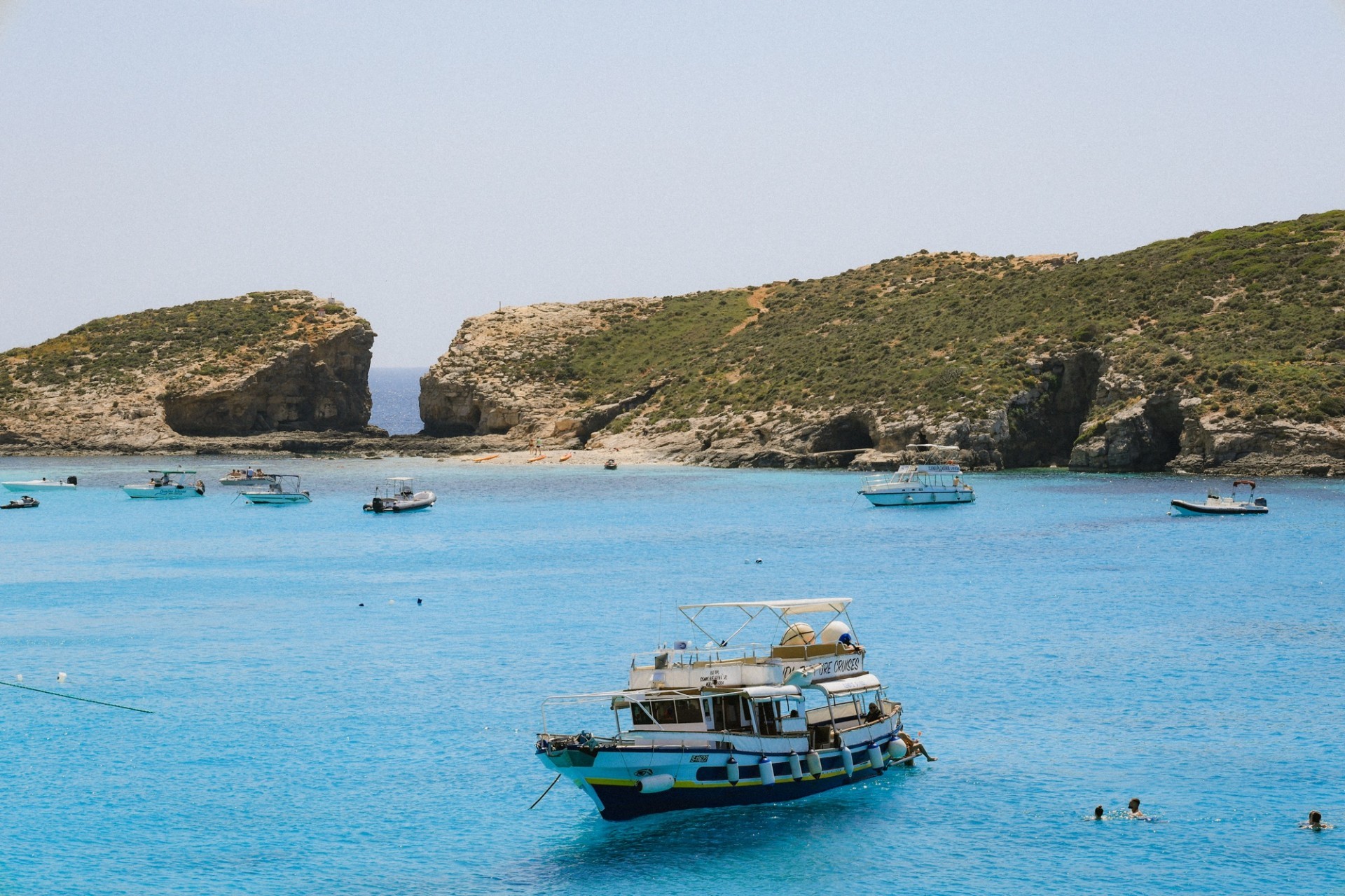 The blue lagoon in Malta (Comino island).