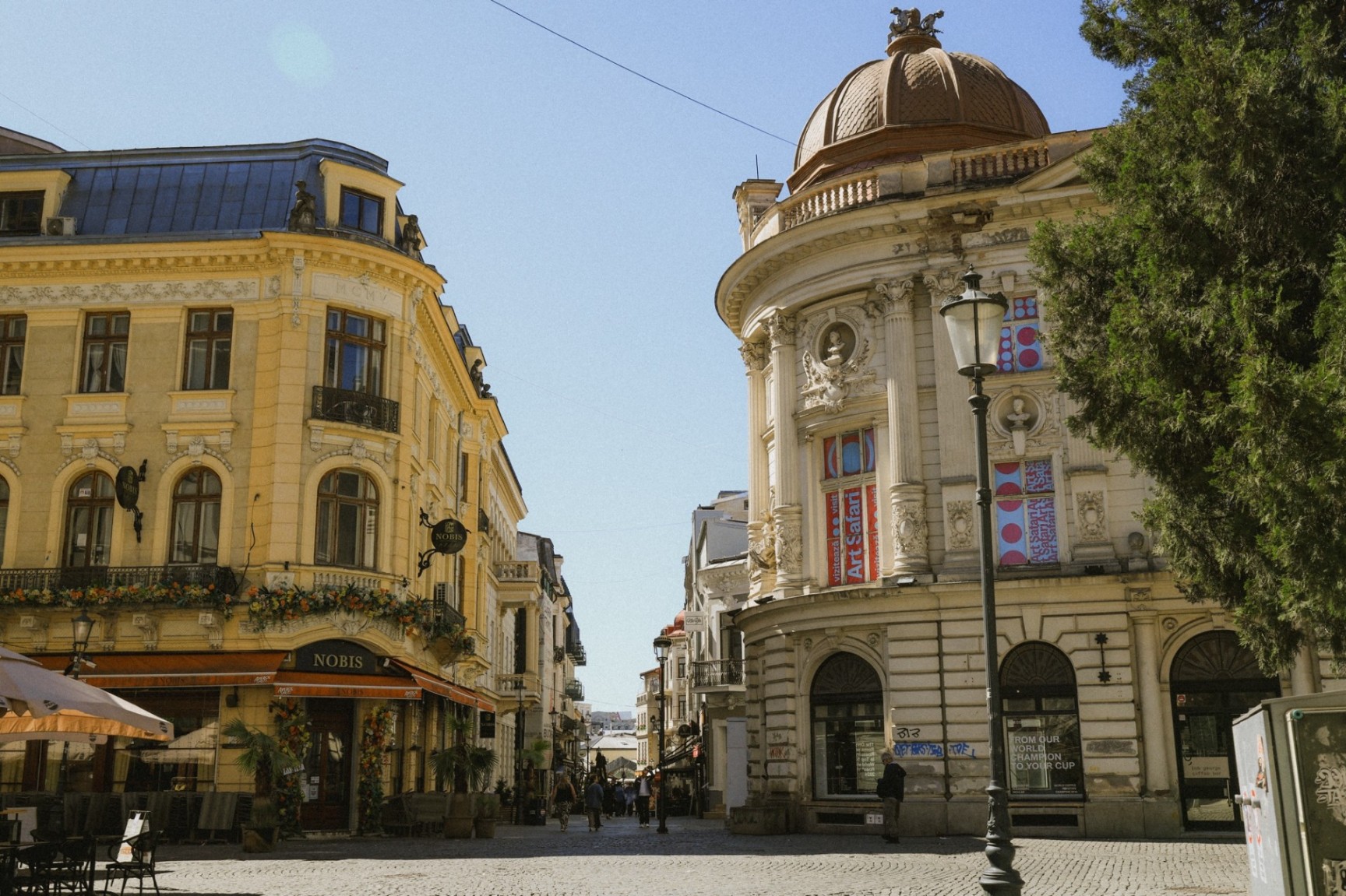 City views in the center of Bucharest, Romania. 

