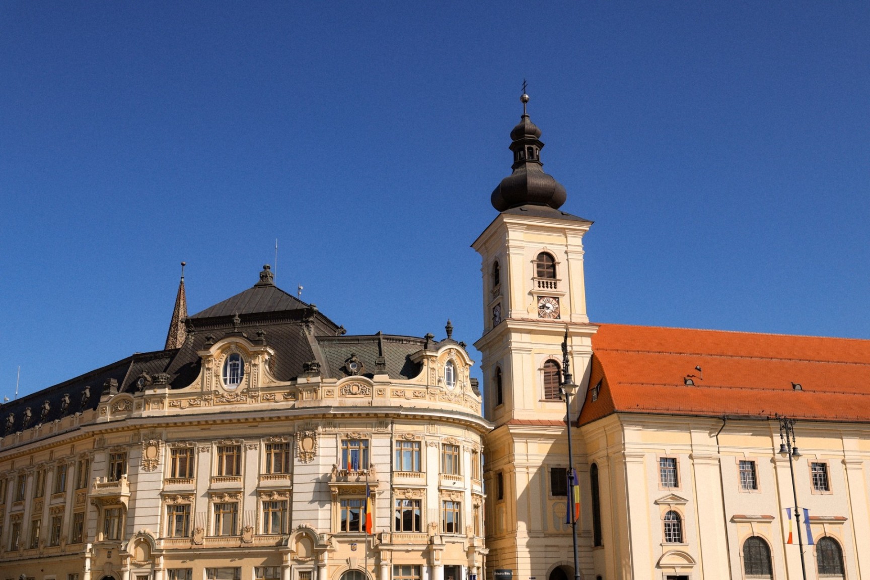 Main square in Sibiu, Romania.
