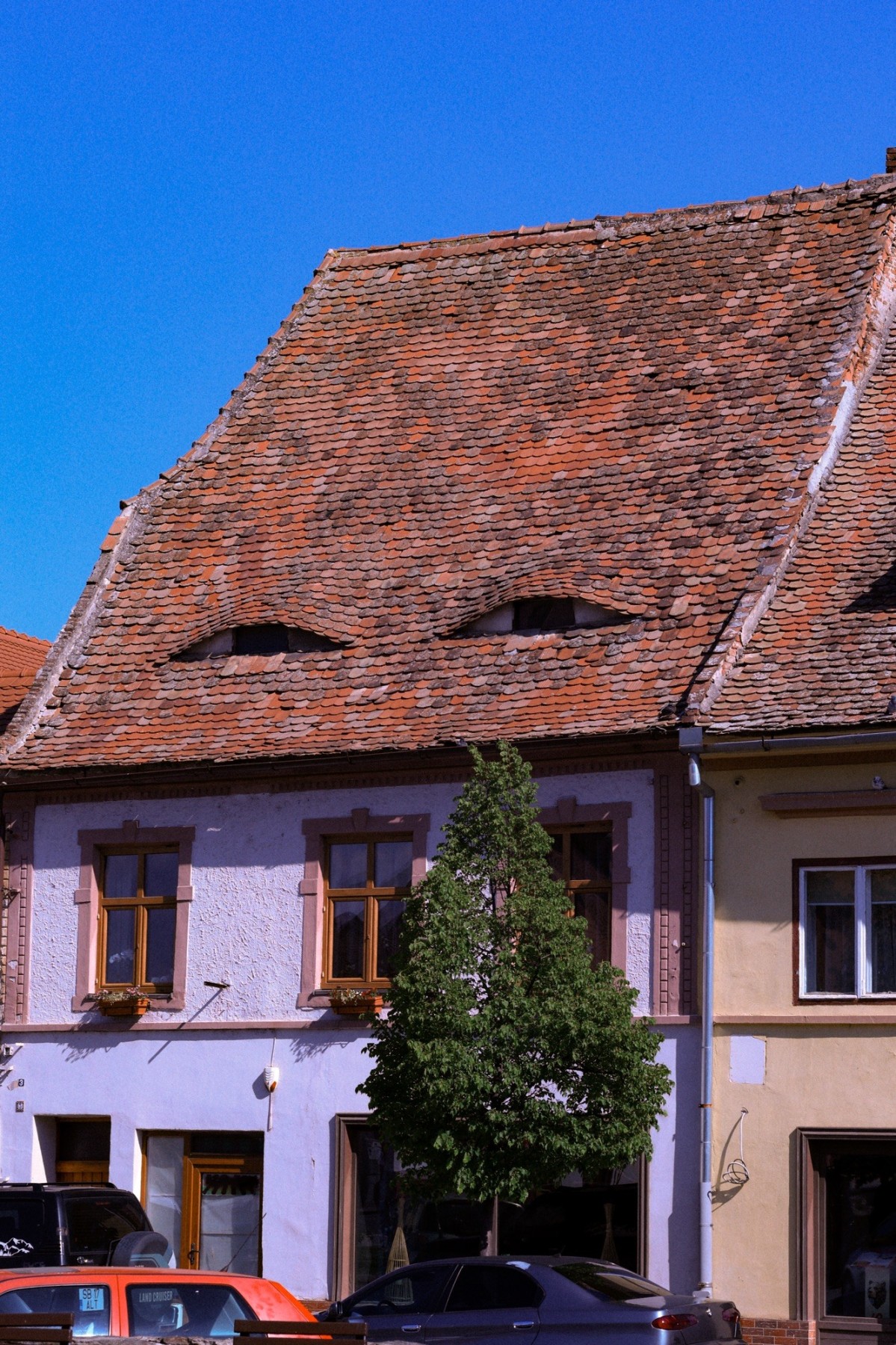 The roofs that have “eyes” in Sibiu, Romania. 
